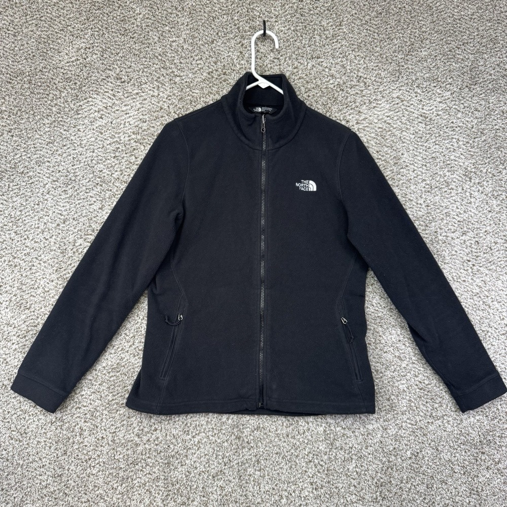 The North Face Fleece Jacket Women's Size Medium Black Full Zip Outdoor Hiking - Picture 1 of 16